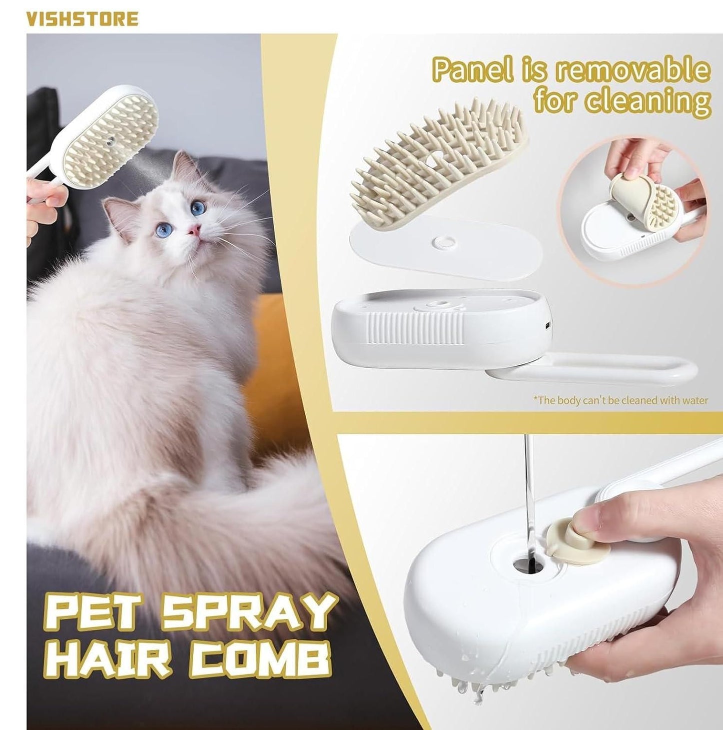 Proclean™ Grooming & Massage Brush With Steam