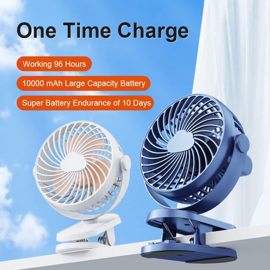 WindPro™ 10,000 mAh Rechargeable Portable Clip Fan
