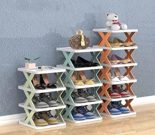 QuickFold™ Smart Foldable Shoes Shelf 4 Tier Shoe Rack